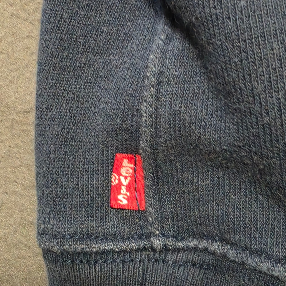 Levis Mens Navy Blue Graphic Logo Pullover Hoodie Sweatshirt Size S - Picture 9 of 10